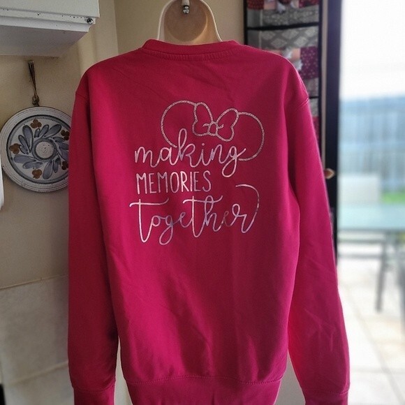 Making Memories Disney Sweatshirt Minnie Mouse Sparkles Size Medium - Picture 3 of 5